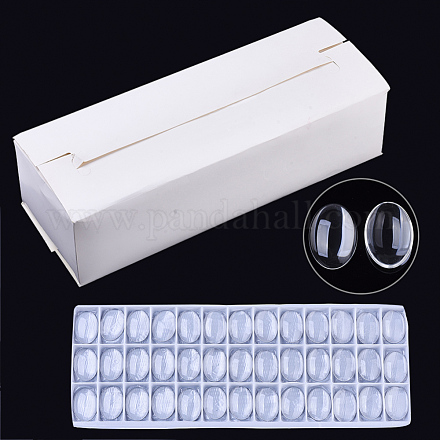 Прозрачные стеклянные кабошоны GGLA-R022-25x35-B-1