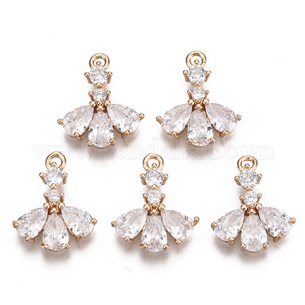 Латунные микро проложить кубического циркония подвески KK-R111-004-B01-1