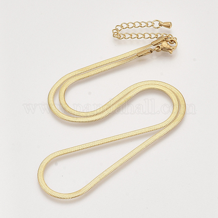 Колье из латуни в елочку KK-T048-38G-NF-1