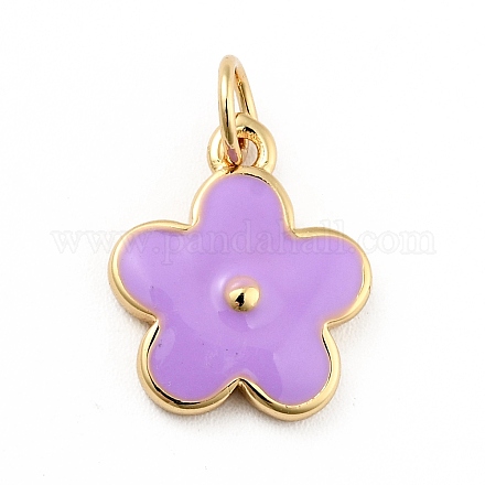 Подвески из латуни с покрытием из эмали KK-G387-09G-04-1