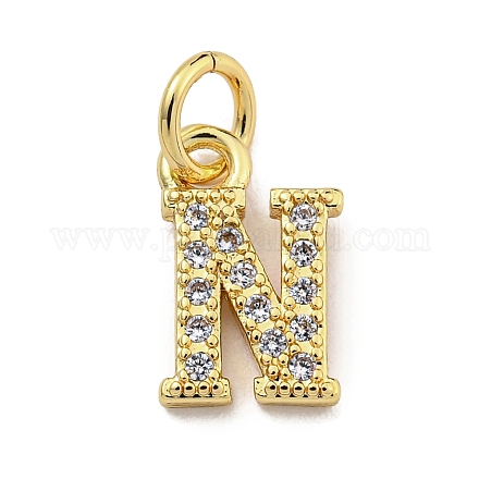 Буквица из латуни с подвесками из кубического циркония KK-Q814-26N-G-1