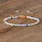 Opalite Beaded Braided Bracelets, Adjustable Women's Bracelets, Inner Diameter: 16cm, Bead: 4~4.5x2~2.5mm