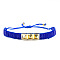 Vintage Glass Seed Beads Braided Bead Bracelets, Rivet Bracelets for Women, with Alloy, Blue