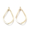 Brass Pendants, Cadmium Free & Nickel Free & Lead Free, Teardrop, Real 18K Gold Plated, 32x19x1.5mm, Hole: 1mm