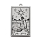 Non-Tarnish 201 Stainless Steel Pendants, Laser Engraved Pattern, Tarot Card Pendants, The Star XVII, 40x24x1mm, Hole: 2mm