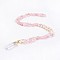 Natural Rose Quartz and Natural Quartz Crystal Pendant Necklaces, with Pearl and Brass Findings, Bullet, 31.5 inch~32.3 inch(80~82cm), Pendant: 45~55x15x10mm
