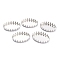 Non-Tarnish 304 Stainless Steel Cabochon Settings, Lace Edge Bezel Cups, Flat Round, Stainless Steel Color, 26x19x4mm Tray: 25x18mm