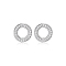 925 Sterling Silver Micro Pave Cubic Zirconia Ring Stud Earrings, Clear, 10mm