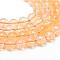 Round Natural Citrine Bead Strands, Dyed & Heated, 10~11mm, Hole: 1mm, about 39~40pcs/strand, 14.5~14.9 inch