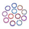 Aluminum Quick Link Connectors, Twisted Round Ring, Mixed Color, 24~24.5x3.5~4mm, Inner Diameter: 17~17.5mm