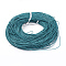 Cowhide Leather Cord, Leather Jewelry Cord, Sky Blue, Size: about 1.5mm thick, about 109.36 yards(100m)/bundle