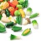 Opaque Resin Pendants, Vegetables, Platinum, 17~36x14~22x7.5~13mm, Hole: 2mm