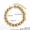 Simple Fashion Round 304 Stainless Steel Beaded Bracelets for Women, Golden, 7-1/8 inch(18cm), Round: 4mm