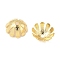 Brass Bead Caps, Flower, Real 18K Gold Plated, 13x5.5mm, Hole: 2mm
