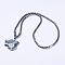Non-Magnetic Synthetic Hematite Pendant Necklaces, with Magnetic Clasps, Wolf Head, 20.2 inch(51.5cm)