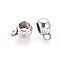 Tibetan Style Alloy Tube Bails, Loop Bails, Lead Free and Cadmium Free, Rondelle, Antique Silver, 8x5mm, Hole: 2mm, 5mm Inner Diameter