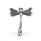 316L Surgical Stainless Steel Curved Barbell Belly Rings, Stainless Steel Color, Dragonfly, Bar Length: 3/8