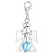 Alloy Angel Pendant Decorations, with CCB Imitation Pearl, Light Sky Blue, 4.4x1.9cm