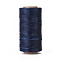Waxed Polyester Cord, Micro Macrame Cord, Waxed Sewing Thread, Flat, Prussian Blue, 0.8mm, about 284.33 yards(260m)/roll