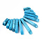 Synthetic Turquoise Pendants Sets, Graduated Pendants Beads, Rectangle, 11~30x4~5x4mm, Hole: 1mm, 13pcs/set