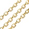 Brass Cable Chains, Rack Plating, Cadmium Free & Lead Free, Long-Lasting Plated, Soldered, with Spool, Real 18K Gold Plated, 6.5x4.5x1.3mm