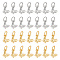 28Pcs 2 Colors Alloy Charms, with 304 Stainless Steel Jump Rings, Butterfly, Platinum & Golden, 7.5x9x5mm, Jump Ring: 6x0.8mm, Inner Diameter: 4.4mm, 14pcs/color
