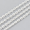3.28 Feet 304 Stainless Steel Cable Chains, Soldered, Flat Oval, Silver, 3x2x0.5mm