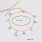 Boho Brass Micro Pave Cubic Zirconia Anklets for Women, Square