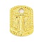 304 Stainless Steel Pendants, Rectangle with Boat Anchor Charm, Real 18K Gold Plated, 33.5x23.5x3.5mm, Hole: 5mm