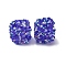 Resin Rhinestone Beads, with ABS Plastic Pearl, Cube Shape, Slate Blue, 17.5x17.5x17.5mm, Hole: 1.6mm
