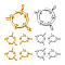 304 Stainless Steel Spring Ring Clasps, Golden & Stainless Steel Color, 23x14x4mm, Hole: 2.5mm, 5pcs/color, 2 colors, 10pcs/box
