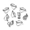 Brass Clip-on Earring Findings, for non-pierced ears, Platinum Plated, Nickel Free, 12.5x6x8mm