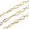 304 Stainless Steel Oval Link Chains, Soldered, with Spool, Real 18K Gold Plated, 9x4.5x1mm, 10m/roll