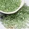 Baking Glass Seed Beads, Peanut, Pale Green, 5.5~6x3~3.5x3mm, Hole: 1~1.2mm, about 4000pcs/pound