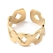 304 Stainless Steel Hollow Infinity Open Cuff Rings, Real 14K Gold Plated, US Size 7 1/4(17.5mm)
