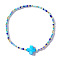 Bohemian Style Colorful Beaded Handmade Glass Cross Link Bracelet for Women