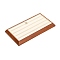 Rectangle Wood Pesentation Jewelry Diamond Display Tray, Covered with Microfiber, Coin Stone Organizer, Antique White, 24.5x13.5x2.1cm