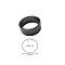 Synthetic Hematite Plain Band Rings, Inner Diameter: 21.3mm