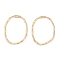 Brass Pendants, Oval, Real 14K Gold Plated, 29~30x22x2mm, Hole: 3x1mm