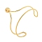 Ion Plating(IP) 304 Stainless Steel Cuff Bangles, Torque Bangles for Women, Crown, Real 18K Gold Plated, Inner Diameter: 2-5/8x2-3/4 inch(6.7x7cm)
