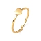 304 Stainless Steel Adjustable Open Cuff Rings, Heart, 1mm, Inner Diameter: 17mm