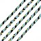 Polyester Braided Cords, Medium Turquoise, 2mm, about 100yard/bundle(91.44m/bundle)
