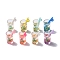 Luminous Translucent Resin Pendants, with Gold Foil, Glow in the Dark Soju Cup Charm, Mixed Color, 26x14.5x11.5mm, Hole: 1.8mm