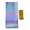 100Pcs OPP Plastic Bags, with 100Pcs Twist Ties, Rectangle with Scales Pattern, Colorful, Bag: 27.6x12.4cm