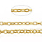 Soldered Brass Coated Iron Rolo Chains, Belcher Chain, with Spool, Golden, 2x0.5mm, about 328.08 Feet(100m)/roll