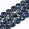 Natural Imperial Jasper Beads Strands, Heart, Dyed, Steel Blue, 9~10x10x5mm, Hole: 1.2mm, about 44~45pcs/strand, 15.55~15.94 inch(39.5~40.5cm)
