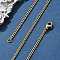 Unisex Casual Style 304 Stainless Steel Curb Chain Necklaces, with Lobster Claw Clasps, Golden, 19.7 inch(50cm)