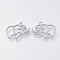 Tarnish Resistant 201 Stainless Steel Charms, Laser Cut Pendants, Elephant, Stainless Steel Color, 14x18x1mm, Hole: 1.4mm