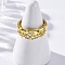 Brass Micro Pave Clear Cubic Zirconia Cuff Rings for Women, Cadmium Free & Nickel Free & Lead Free, Real 18K Gold Plated, 7mm, Inner Diameter: 18mm