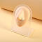 316L Surgical Stainless Steel Micro Pave Clear Cubic Zirconia L-Shaped Nose Rings, Stainless Steel Color, Bird, 7mm, Pin: 0.8mm